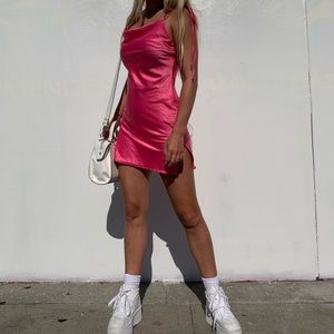 Pink brandy Melville silk dress